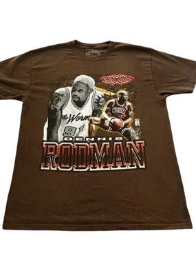 Dennis Rodman Graphic Short Sleeve Tee - Brown